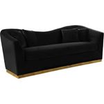 Arabella Black Velvet Sofa Arabella_Sofa_Black by Meridian Furniture