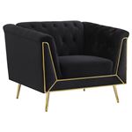 Holly Black and Gold Tufted Chair 508443 By Coaster