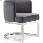 Gianna Grey Upholstered Velvet Dining Chair - Ch-3
