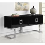 Beth Black Buffet/Console Table - Chrome Base - 3