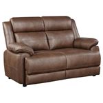 Ellington Dark Brown Padded Arm Loveseat 508282 By Coaster