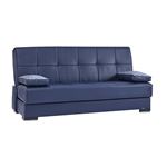 Soho Blue Leatherette Convertible Sofa Bed with-3