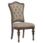 Heath Court Brown Oak Upholstered Dining Side Chair 1682S