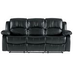 Granley Black Reclining Sofa 9700BLK-3 by Homelegance