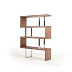 Maze Modern Walnut Bookcase Angle 2