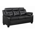 Finley Black Leatherette Tufted Sofa 506551 By Coaster