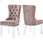 Miley Pink Upholstered Tufted Velvet Dining Chair