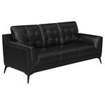 Moira Black Tufted Sofa 511131 By Coaster