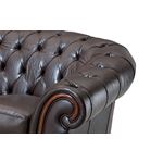 262 Classic Brown Italian Leather Sofa 262 By ESF Furniture 3