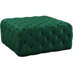 Ariel Green Velvet Upholstered Tufted Ottoman/Benc