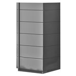 Braga Premium Grey Lacquer 6 Drawer Chest by JM Furniture