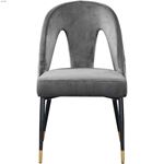 Akoya Grey Upholstered Velvet Dining Chair - Set-3