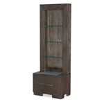 Facets Bedwall Pier Unit with 3-Way Touch Lighting in Mink with Silver Undertones By Legacy Classic