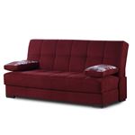 Soho Burgundy Upholstered Convertible Sofa Bed with Storage By Ottomanson