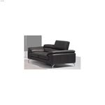 A973 Slate Grey Leather Loveseat by JM Furniture
