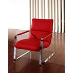 Dunn Modern Red Leather Lounge Chair