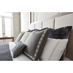 Highline Greige Upholstered Canopy Queen Bed-3
