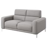 Glenmark Taupe Leatherette Loveseat 509732-3