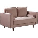 Emily Pink Velvet Tufted Love Seat Emily_Loveseat_Pink by Meridian Furniture