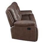 Flamenco Brown Reclining Sofa Tufted Upholstery-3