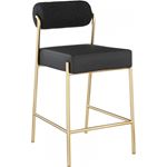 Carly Black Leatherette Counter Stool - Set of 2 By Meridian Furniture