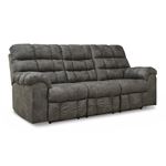 Derwin Concrete Fabric Reclining Sofa with Drop Down Table 28402 By Ashley Signature Design
