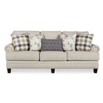 Meggett Ivory Linen Rolled Arm Sofa 19504 By BenchCraft