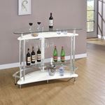 Coaster Amarillo White Glass Bar Cabinet 101066 2