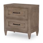 Breckenridge 2 Drawers Nightstand with USB in Barley Brown Finish Wood By Legacy Classic
