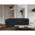 Ollie 98 inch Black Boucle Fabric Sectional-3