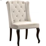 Suri Cream Upholstered Tufted Velvet Dining Chai-3