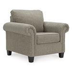 Shewsbury Pewter Fabric Rolled Arm Chair 47202 By BenchCraft