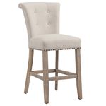 Selma 26" Counter Stool Beige and Vintage Oak 203-221 by Inspire