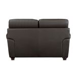 Foxborough Brown Leather Rolled Arm Loveseat 92-3