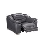 Modern 972 Grey Leather Power Reclining Chair open