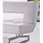 Wilshire - Modern White Leatherette Sofa Bed- 3