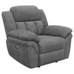 Bahrain Charcoal Fabric Power Recliner 609543P By Coaster