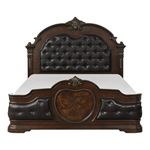 Antoinetta Queen Cherry Tufted Panel Bed 1919-1 By Homelegance
