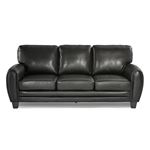 Rubin Black Bonded Leather Sofa 9734BK-3 by Homelegance