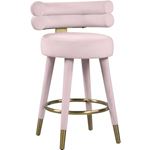 Fitzroy Pink Velvet Counter Stool - Set of 2 By Meridian Furniture