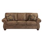 Larkinhurst Earth Brown Nailhead Queen Sleeper Sofa 31901 By Ashley Signature Design