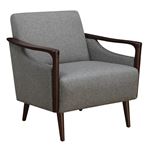 Justin Grey Fabric and Walnut Wood Accent Chair 905392 By Coaster