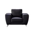 Julie Modern Black Leather Chair By BH Designs