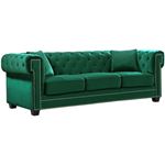 Bowery Green Velvet Tufted Sofa Bowery_Sofa_Green by Meridian Furniture