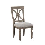 Cardano Driftwood Light Brown X-Back Dining Side Chair 1689BRS