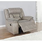Greer Taupe Leatherette Recliner 651353-3