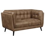 Thatcher Brown Button Tufted Loveseat 509422 By Coaster