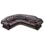 Apolo Brown Leather Sectional top