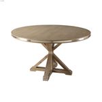 Beaugrand Grey Oak Round Pedestal Dining Table 5177-54 by Homelegance
