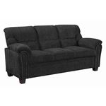 Clemintine Graphite Chenille Fabric Sofa With Nailhead Trim 506574 By Coaster